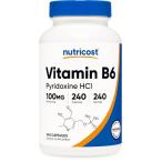 Nutricost витамин B6(pili при sin соль кислота соль ) 100mg 240 Capsule gru тонн свободный Non-GMO