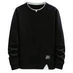 EASTEMPO футболка мужской осень длинный рукав Parker модный свободно casual большой размер (JP алфавит M черный )