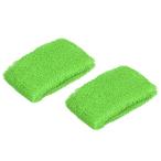 PATIKIL спорт напульсник 8×5cm 2 шт хлопок Terry Cross всасывание .. пот прекращение частота теннис бейсбол тренировка зеленый 
