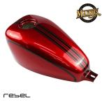 MAXNUS HONDA レブル250/500用カスタムタンクカバー レッド×ブラック / Fuel Oil Tank Cover Red Black For HONDA Rebel250/500 MC49 PC60