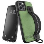 DIESEL ディーゼル iPhone12 / iPhone12pro ケース スマホスタンド ハンドストラップ ツイル ロゴ 黒 ブラック/グリーン iPhone 12 / 12 Pro 送料無料