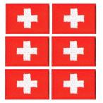 刺繍 スイス 国旗 ワッペン エンブ