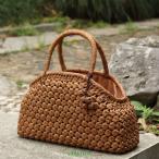 高級品山葡萄かごバッグ可愛い花編み...