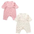 ショッピングロンパース Ampersand チェリー柄 カバーオール  ベビー 赤ちゃん ロンパース 60 70 80 出産祝い 秋 冬 厚手 男の子 女の子