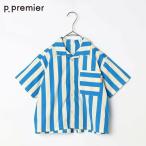 【夏物SALE】P.premier 半袖シャツ 開襟シャツ 総柄 綿100% キッズ ベビー 子供服 男の子 女の子 ブラウス 夏 おしゃれ 80 90 110 120 130cm 保育園 幼稚園