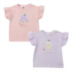 夏のスイーツモチーフ Tシャツ パフェ セラフ 半袖 子供服 キッズ 女の子 おしゃれ かわいい キャラクター 薄手 ゆるめ