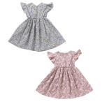 ワンピース まいにちワンピース セラフ 子ども キッズ 女の子 普段着 かわいい 花柄 シンプル フリル 半袖 Tシャツ 夏 スカート 涼しい ドレス