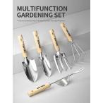 小さな庭のシャベルのセット,花のための木製のハンドル,鉢植え,屋外の植栽,家庭用植物ツール