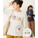 トップス 大きいサイズ 長袖プリントTシャツ(ディズニー)