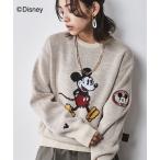 ショッピングミッキー 大きいサイズ レディース トップス ミッキーマウス/ジャガードニットプルオーバー シックスタイル対応