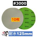 耐水サンドペーパー 耐水ペーパー 125mm #3000 10枚 サンディングディスク