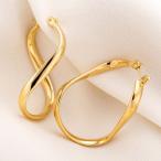 Yahoo! Yahoo!ショッピング(ヤフー ショッピング)ポストのみ18金 2連フープピアス2 レディース K18 18K K18刻印 イエローゴールド 日本製 送料無料 プレゼント 誕生日