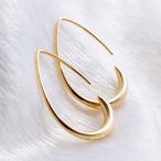 Yahoo! Yahoo!ショッピング(ヤフー ショッピング)18金 コーティング フープピアス ティアドロップピアス 18金 K18 18K レディース 日本製 送料無料 プレゼント 誕生日