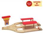  электропоезд деревянная игрушка железная дорога moku TRAIN направляющие 3 номер Home + направляющие комплект объединенный простой симпатичный из дерева poponteta мужчина девочка ребенок день рождения Рождество p...