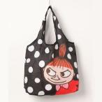 エコバッグ ムーミン くるくるショッピングバッグ リトルミイ ドットブラック MMAP3668 折りたたみ マチ広 大容量 おしゃれ かわいい レディース メール便