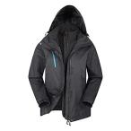 Mountain Warehouse Bracken Melange 3 in 1 Womens Waterproof Jacket Jet Blac