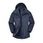 Mountain Warehouse Bracken Mens 3 in 1 Waterproof Triclimate Jacket Blue X-