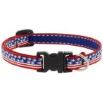  Star & полоса рисунок маленький размер собака предназначенный одним движением ошейник 13mm ширина XS размер 15-22cm LUPINE America производства легкий крепкий ru сосна 