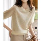 夏 ジャカードレーストップス シアーブラウス