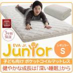 ショッピングエヴァ シングル レギュラー丈 子どもの睡眠環境を考えた 安眠マットレス 薄型・軽量・高通気　ジュニア ポケットコイル EVA エヴァ