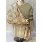 アームスリング　腕つり　三角巾　綿生地　ベージュ色地　和北欧柄　AS-C41　脳卒中後の片麻痺の腕をサポート（介護用品）