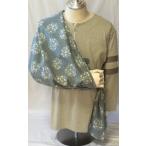 アームスリング　腕つり　三角巾　綿生地　グリーン系色地　和北欧柄　AS-C42　脳卒中後の片麻痺の腕をサポート（介護用品）