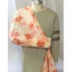 アームスリング   三角巾　綿生地　淡オレンジ地　ぼかし模様　　AS-C61    脳卒中後の片麻痺の腕をサポート（介護用品）