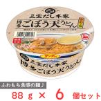 爆買 サンポー食品 三宝だし本家 博多ごぼう天うどん 88g×6個