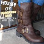 爆買 carol sister 3355 3連ベルト付きエンジニアブーツ DBR(ダークブラウン) レディース BOOTS ミドル丈 クール DARK BROWN ワーク系 ミリタリー メンズライク