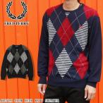 フレッドペリー FRED PERRY アパレル メンズ F3209 アーガイルクルーネックニットセーター トレーナー 丸首 アーガイル柄 ボーダー 長袖 上着