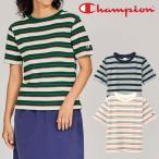 ショッピングチャンピオン tシャツ チャンピオン Tシャツ レディース ボーダーショートスリーブ クルーネック アパレル アメカジ ウェア CW-B308 331 グレイッシュライト 服