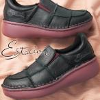 ショッピングスリッポン レディース エスタシオン スリッポン レディース パッチワークデザイン 履きやすいローカット 疲れない レザーシューズ 本革 痛くない TF1815J