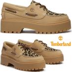 ショッピングティンバーランド ティンバーランド 厚底 モカシン レディース ストーン ストリート ボートシューズ チャンキーソール 3アイ デッキシューズ ハラコ レザーシューズ ヒョウ柄 本革
