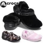クロックス crocs レディース サンダル クラシック ファー シュアー クロッグサンダル コンフォートサンダル ふわふわ 防寒 207303 001 ブラック 黒 0C4 6SU