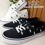 ポロ ラルフローレン レディース POLO RALPH LAUREN スニーカー キートンポニー SK LTL ホワイト ブラック 白 黒 キャンバススニーカー ローカット P83S