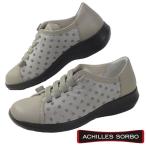 ショッピング水玉 アキレス ソルボ レディース スリッポン スニーカー ゴム紐 歩きやすい 本革履きやすい ウォーキングシューズ 痛くない コンフォート 水玉柄 ライト/オーク ASC