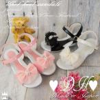 日本製 キッズフォーマル サンダル 女の子 キッズ チャイルド 子ども 子供靴 3693 リボン パール ヒール ウエッジソール 結婚式 七五三 発表会 ドレス DH