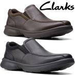 クラークス Clarks メンズ スリッポン 靴 ブラッドリー ステップ 本革 26153157 ブラック 26153159 ブラウン レザーシューズ ビジカジ コンフォートシューズ