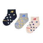 ニューバランス 靴下 キッズ LAS55648 ボーイズ3Pソックス 男の子 3枚組 子供用 赤ちゃん 星柄 短め 3足セット スニーカーソックス アパレル ロゴ AS2
