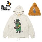 go slow caravan ゴースローキャラバン 空紡糸裏毛 スキレットピザ猫 ヘムスピンドルフーディー 352607【 パーカー スウェット トレーナー フード アウトドア 】