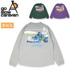 ショッピング裏起毛 go slow caravan ゴースローキャラバン eco led 裏起毛 スクエアLOGOラウンドクルーネック 315602 【長袖/トレーナー/トップス/スウェット/アウトドア】