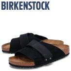 ショッピングビルケン ビルケンシュトック BIRKENSTOCK サンダル キョウト メンズ ベロア ヌバックレザー 普通幅 KYOTO ブラック 黒