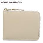 コムデギャルソン COMME des GARCONS 二つ折り財布 メンズ レディース ラウンドファスナー ARECALF ホワイト 白 SA7100