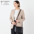 特典付き CLEDRAN クレドラン ショルダーバッグ お財布ポシェット レディース 本革 軽量 斜めがけ 日本製 FLAM WALLET SH ブラック 黒 CL-2763