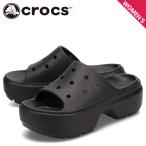 ショッピングCROCS クロックス crocs サンダル スライドサンダル ストンプ レディース 厚底 STOMP SLIDE ブラック 黒 209346-001