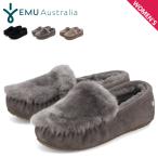 emu Emu мокасины туфли без застежки женский овчина CAIRNS REVERSE FUR черный серый Brown чёрный W11705