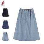 Gramicci グラミチ デニム ロングフレアスカート ストレッチ レディース Aライン ゆったり マキシ STRETCH DENIM LONG FLARE SKIRT GLSK6-SJP006