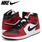 ショッピングair ナイキ NIKE エアジョーダン1 ミッド シカゴ ブラック トゥ スニーカー メンズ AIR JORDAN 1 MID CHICAGO BLACK TOE レッド 554724-069
