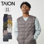 ショッピングダウンベスト TAION タイオン インナーダウン ベスト アウター メンズ ベーシック Vネックボタン 防寒 V NECK BUTTON DOWN VEST 001