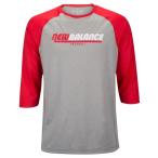 ニューバランス 野球 Tシャツ(半袖) 海外モデル メンズ 3/4 ラグラン ロゴ  - Mens NewBalance RAGLAN SHIRT
